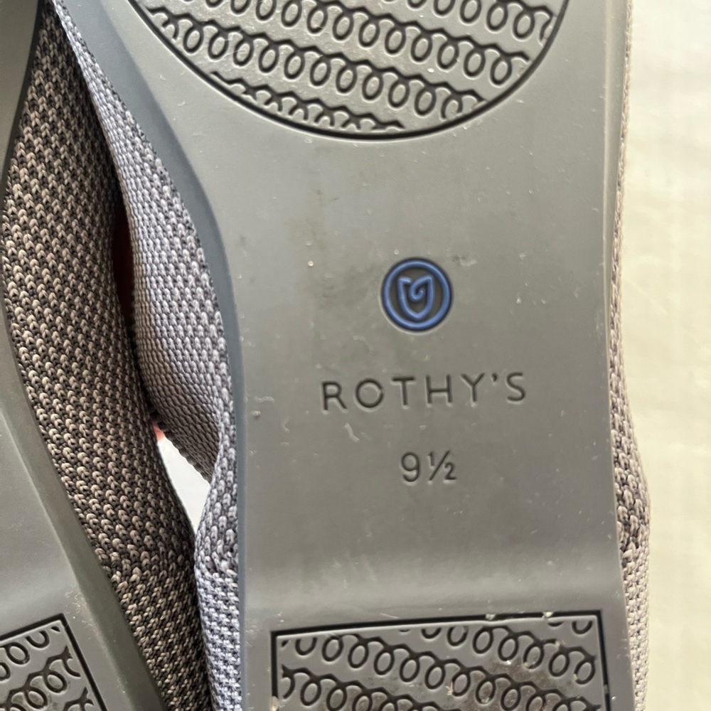Rothy’s the Flat classic round toe shoe size 9.5 pebble grey - Picture 7 of 9